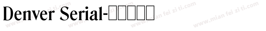 Denver Serial字体转换